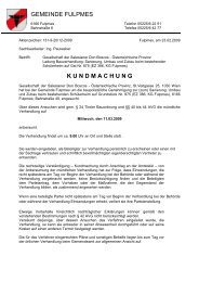 KUNDMACHUNG - Fulpmes - Land Tirol