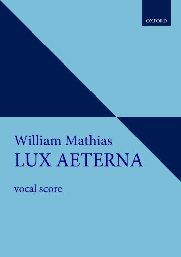 William Mathias Lux Aeterna vocal score