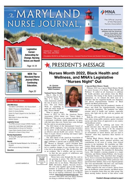 Maryland Nurse Journal - April 2022