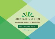Foundation of Hope 2021 Annual Report