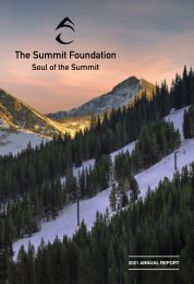 The Summit Foundation's 2021 Annual Report