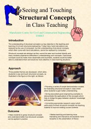 Teaching Posters: Seeing and Touching Structural Concepts in