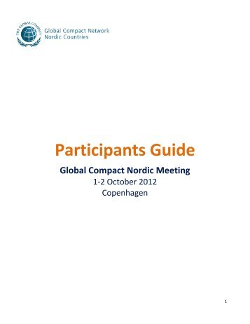 Participants Guide - Global Compact Nordic Network