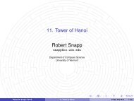 11. Tower of Hanoi - Computer Science - University of Vermont