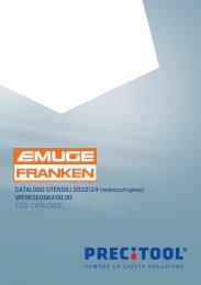Catalogo EMUGE FRANKEN PRECITOOL 2022-2024 tedesco-inglese con introduzione in italiano