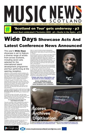 MUSIC NEWS Scotland (Apr22-26)