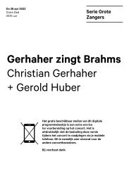 2022 04 28 Gerhaher singt Brahms - Christian Gerhaher + Gerold Huber