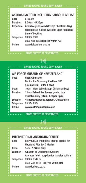 2012-13 Optional Tours Directory pdf - Grand Pacific Tours