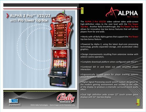 Bally Alpha Pro 2 22" LCD Touchscreen 