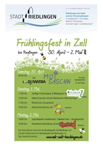 Amtliches Mitteilungsblatt Riedlingen 27.04.2022