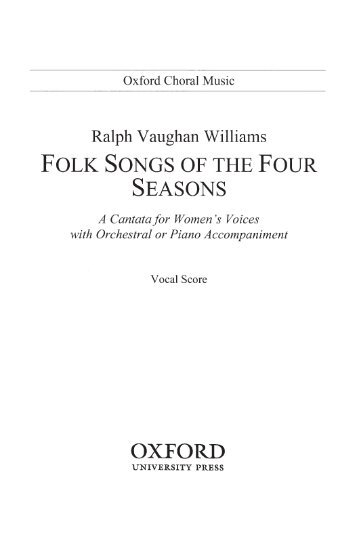 Vaughan Williams Folksongs of the Four Seasons