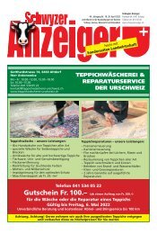 Schwyzer Anzeiger – Woche 17 – 29. April 2022
