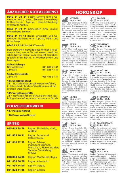 Schwyzer Anzeiger – Woche 17 – 29. April 2022