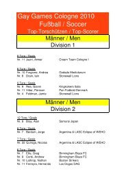 Competition Information Wettkampf-Information - VIII. Gay Games ...