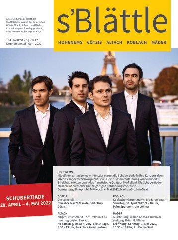 s'Blättle Nr. 17 - Do, 28. April 2022