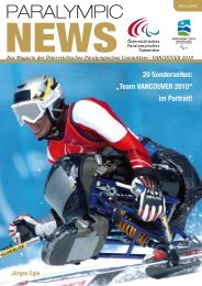 Paralympic News - Countdown VANCOUVER 2010 - Ausgabe 1/2010