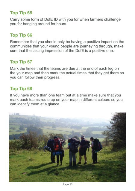 101 Top Tips for Expeditions - DofE in Suffolk