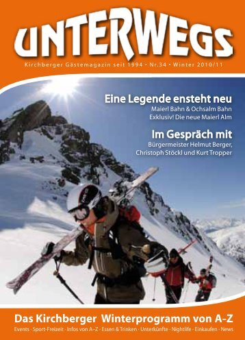 Das Kirchberger Winterprogramm von A–Z - Unterwegs Gästemagazin