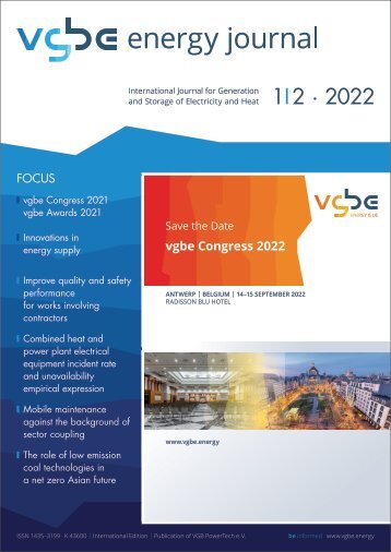 vgbe energy journal 1/2 (2022) - International Journal for Generation and Storage of Electricity and Heat