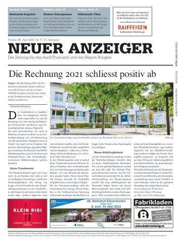 Neuer Anzeiger 29. April 2022