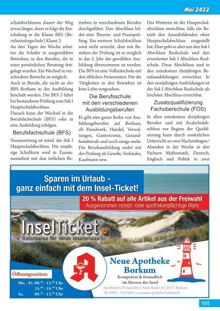 Borkum-Aktuell - Das Inselmagazin Mai-Ausgabe 2022