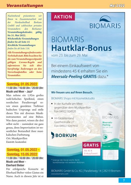 Borkum-Aktuell - Das Inselmagazin Mai-Ausgabe 2022