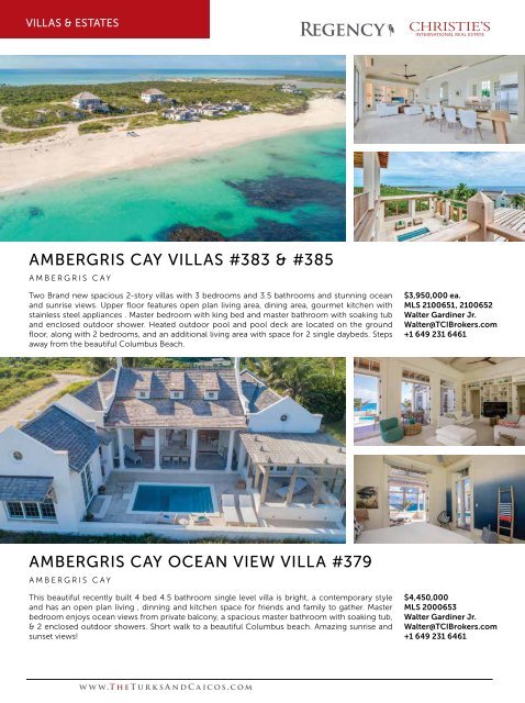 Turks & Caicos Islands Real Estate Summer/Fall 2022