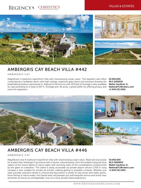 Turks & Caicos Islands Real Estate Summer/Fall 2022