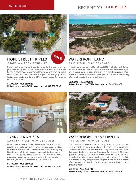 Turks & Caicos Islands Real Estate Summer/Fall 2022