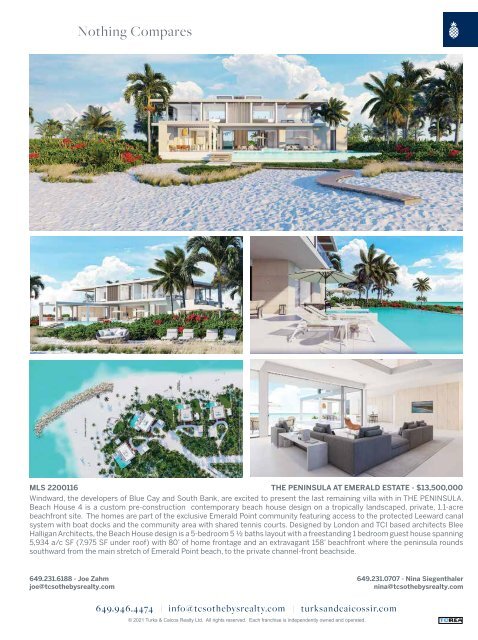 Turks & Caicos Islands Real Estate Summer/Fall 2022