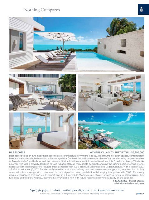 Turks & Caicos Islands Real Estate Summer/Fall 2022