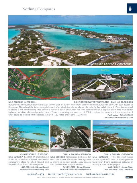 Turks & Caicos Islands Real Estate Summer/Fall 2022