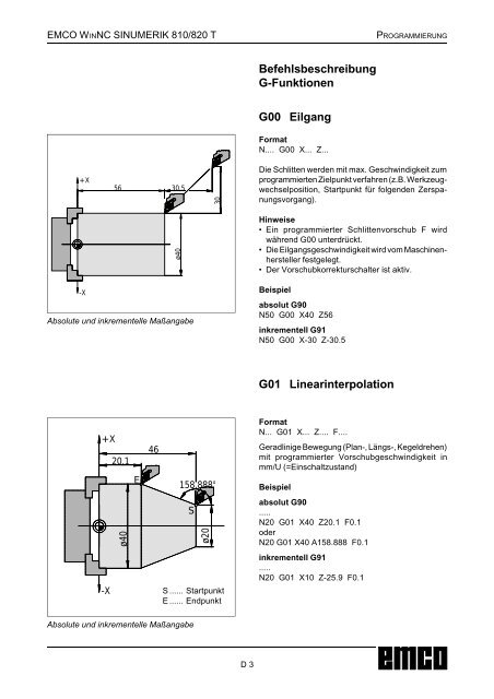 EMCO WinNC SINUMERIK 810/820 T Softwarebeschreibung ...