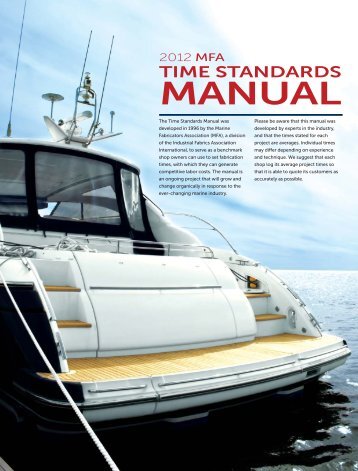 Marine Fabricator - 2012 MFA Time Standards Manual