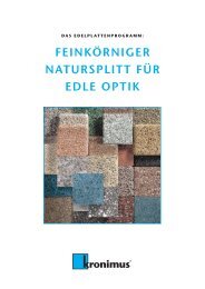 FEINKÖRNIGER NATURSPLITT FÜR EDLE OPTIK - Kronimus AG