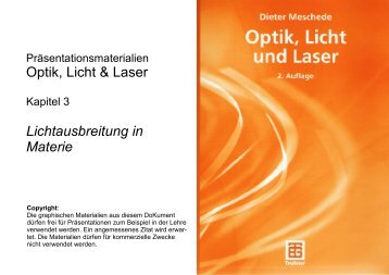 Optik, Licht & Laser Lichtausbreitung in Materie