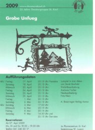 das programmheft - Theatergruppe St. Karl