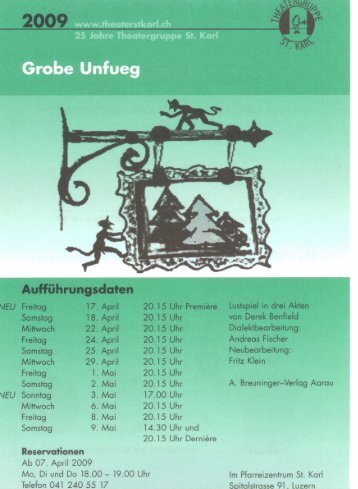 das programmheft - Theatergruppe St. Karl