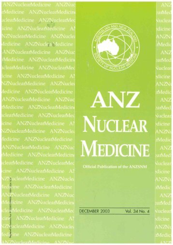 ANZ Nuclear Medicine Dec 2003 Vol 34 No 1 Part 1