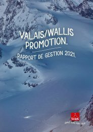 Rapport de gestion 2021 - Valais/Wallis Promotion