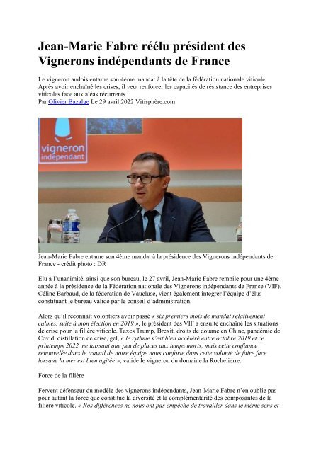 Panorama de presse quotidien du 29 04 2022