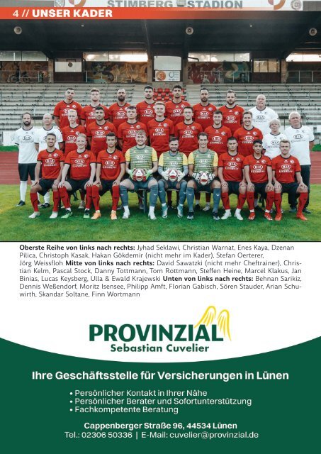Stimberg-Echo Ausgabe 02/2022 - Heimspiel gegen Borussia Emsdetten - Westfalenliga 1