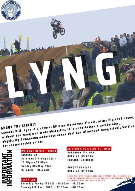 Lyng, Cadders Hill Online Programme