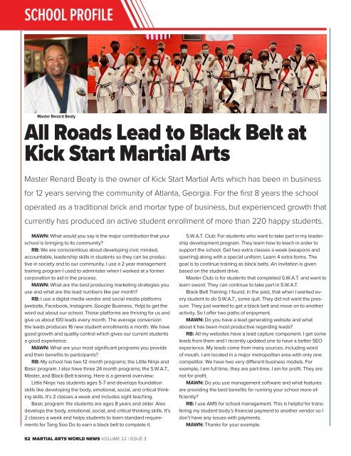 Martial Arts World News Magazine - Volume 22 | Issue 3