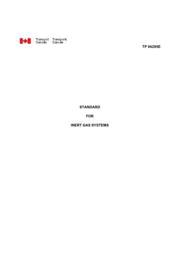 TP 04295E STANDARD FOR INERT GAS SYSTEMS