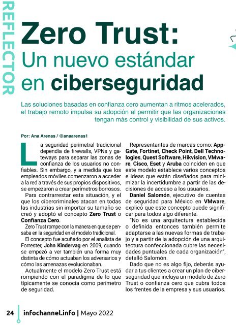 "Zero Trust redefine la ciberseguridad" Mayo 2022