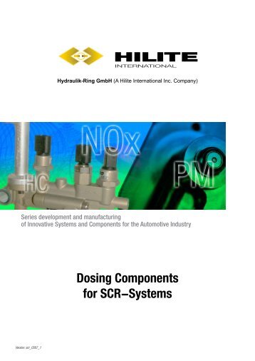 Dosing Components for SCR-Systems