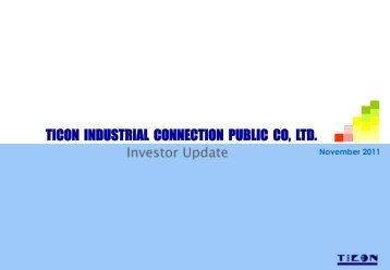 TICON INDUSTRIAL CONNECTION PUBLIC CO, LTD.