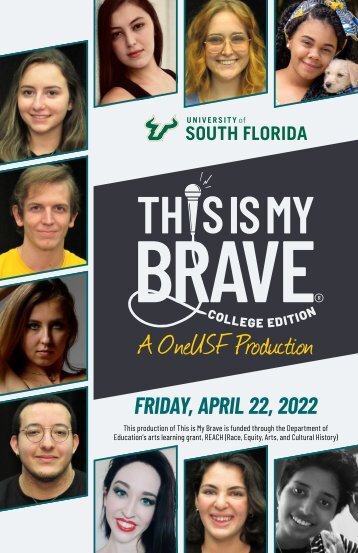 Playbill for CollegeEdition at OneUSF