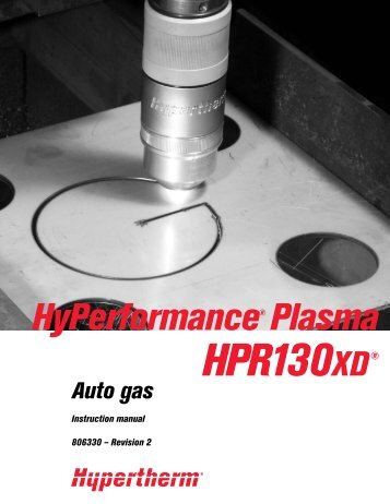HyPerformance Plasma HPR130XD Auto Gas Instruction Manual